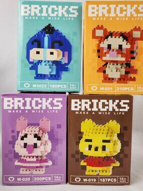 Bricks Micro Building Blocks - Winnie the Pooh & Friends (set of 4)